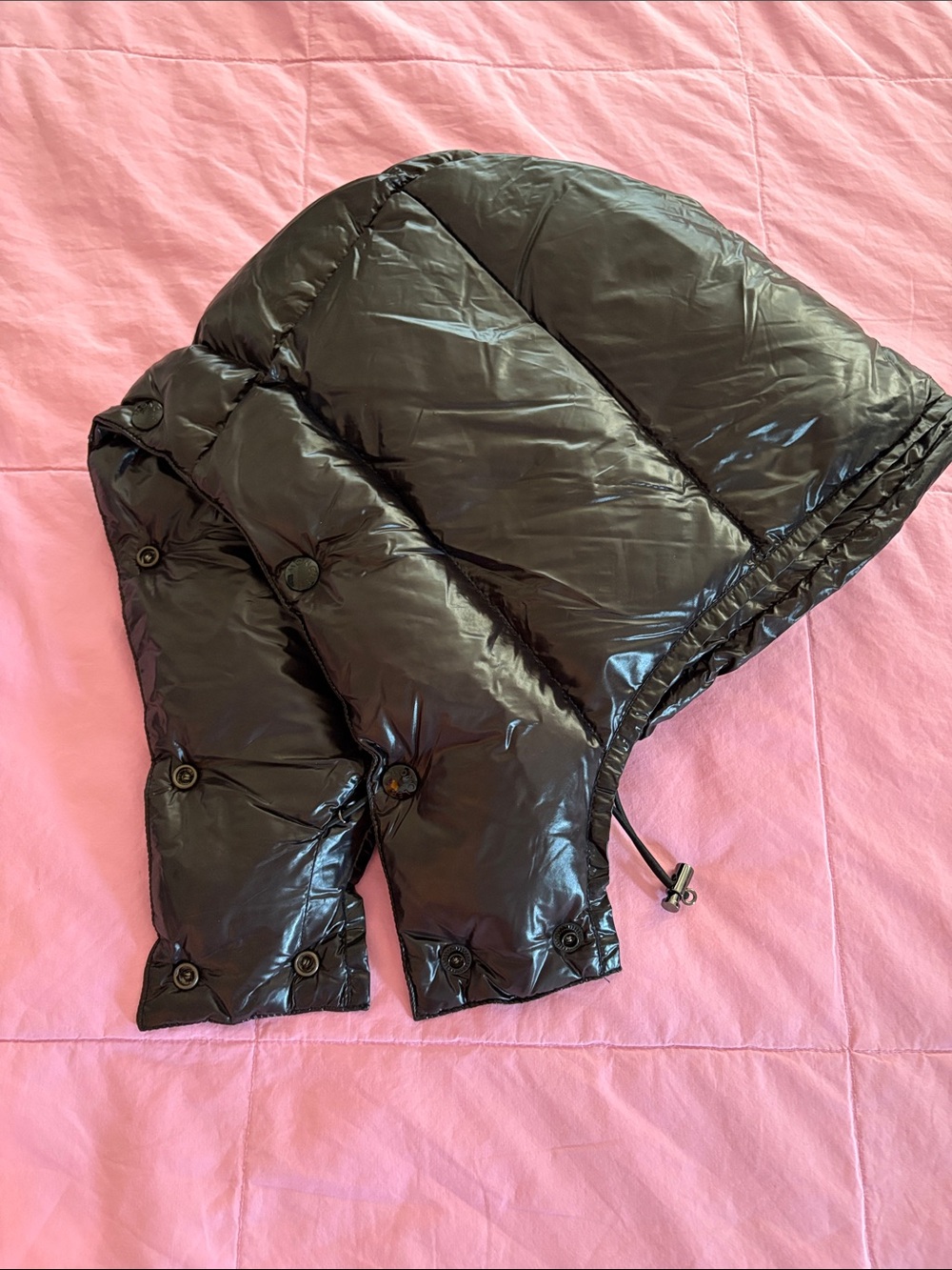 Moncler Black Puffer Replacement Hood Detachable Snap Hood